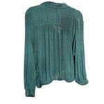 Maeve Anthropologie  Almeria Emerald Green Paisley Blouse Sz Small Photo 11