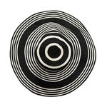 Talbots  striped floppy straw‎ beach hat Photo 0