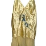 New Vintage 2000s y2k yellow handpainted butterfly yellow rose babydoll lingerie Size XL Photo 0