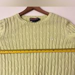 Vineyard Vines  yellow cable knit crewneck sweater long sleeve Pima Cotton blend Photo 3