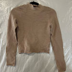 525 America 525 Beige Turtleneck Long Sleeve Top Size Small Photo 0