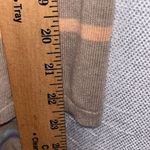 J. Jill Cardigan Sweater Linen Rayon Blend Womens Medium Open Front Tan Stripe‎ Brown Photo 6