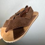 Pedro Garcia Espagna Raven Suede Crisscross Strap Slingback Sandal Women Size 40 Brown Photo 2