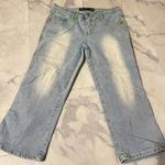 Fluid Denim Low Rise Capri Blue Size 13 Junior G0149 Photo 0