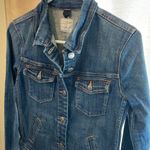J.Crew Trucker Jean Jacket Women Cropped 02661 Blue Denim Stretch size XS Photo 2