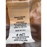 SPLA Women’s Medium Rust White Leaf Print Wrap Midi Dress Short Sleeve Stretch Photo 6