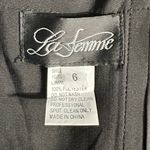 La Femme Column Gown Women's 6 Black Surplice Off the Shoulder Cap Sleeve Maxi Photo 6