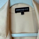 Generation Love NWOT Kenzie Cropped Satin Shirt Top in creamsicle Size L Photo 8