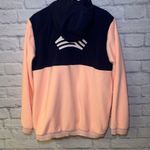Adidas  Fleece Pullover Jacket Hood Hoodie Coat Winter Outdoor Pink Navy Sz Large Photo 11