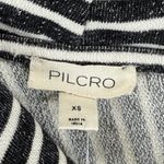 Pilcro Anthropologie Striped Hoodie Tunic XS Black White Cotton Drawstring Photo 7