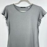 T Tahari Women Green Gray Flutter Sleeve Crew Neck Tunic Top Size Small NWOT Photo 2