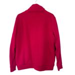 Victoria's Secret Pink  Red Sherpa Lined Mock Neck Sweatshirt Sz L Photo 3