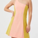 Outdoor Voices NWOT Dress One-Shoulder Pink and Yellow Dress Size XL Photo 0