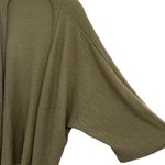 Women’s Waffle Knit Open Front Olive Cardigan Sweater Size XXL Photo 4