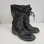 Coach Womens Boots Size 5.5 Shaine Black Signature Monogram Winter/Rain Fleece Photo 5