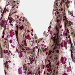 NEW Ronny Kobo Daisha Top In Dusty Rose Floral Pink Purple Size Large L Photo 4