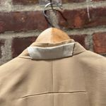Korean Women’s Tailored Time Post Modern Blazer Tan Size 4 Photo 3