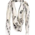 Alexander McQueen  Black & Cream 100% Silk Scarf - NEW Photo 0