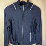 Lululemon  Run Nada Black Gray Lace Full Zip Size 6‎ Activewear Jacket Reflective Photo 0