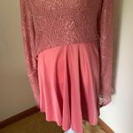 Francesca's Francesca’s Rose Pink Lace A-Line V-Neck Dress Size Large NEW Photo 4