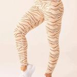 Ryderwear  unstoppable High Waisted scrunch leggings Zebra Print brown white pink Photo 11