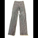 Blue B Light Wash Distressed Rhinestone Embellished Wide Leg Preppy Y2K Jean Size M Photo 2