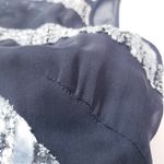 Marc Jacobs MARC by Metallic Hi-Lo Silk Dress in Black w/ Silver-Tone Jacquard Photo 5