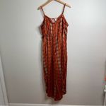 Cato  Jumpsuit Wide Leg Satin Orange Patterned Boho Size 22/24 Photo 4