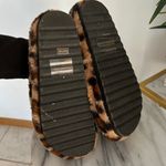 Daisy Fuentes Leopard Print Fuzzy Slides Photo 2