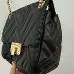Michael Kors  Peyton Medium Black Quilted Shoulder Bag Designer Gold Photo 4