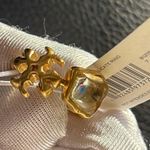 Tory Burch Ring Size 7 molten-metal setting in antiqued gold,  Photo 9