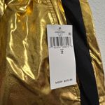 NEW Lauren Ralph Lauren Metallic Taffeta Jogger Pant Gold Black Size 2 $225 Bold Photo 9