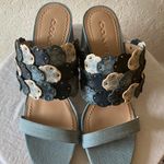 Coach : Blue Mae (G3689) Mule  Sandals- Tea Rose Appliqué- 9 Photo 14