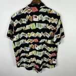 Le Caviar Petite Shirt Womens M Black Travel Postcard Print Vacation Retro Top Size M Photo 4
