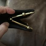 Vintage Chic Black Clutch with Gold kiss lock side Accent Photo 3