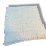 FatFace UK Blanket Scarf Wrap Shawl Natural Ivory Fringe Cozy 82" x 20" OS Photo 9