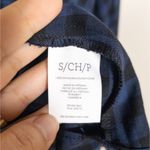 CAbi  Aberdeen Navy Black Plaid Button Up Shirt Ruffled Long Sleeve Women's Small Photo 4