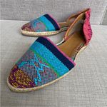 Anthropologie Blue and Pink Espadrille Shoes with Vibrant Style Photo 7