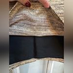 Monsoon  London Black Metallic Champagne Sparkle Pencil Skirt Size 4 Small S NWT Photo 5