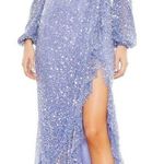 Mac Duggal 5745 Womens Sequined Faux Wrap Cut Out Puff Sleeve Gown Dress Photo 0