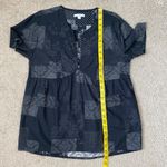 James Perse  V-Neck Patchwork Top Black‎ Combo 1 equals S Photo 7