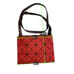 BAO BAO ISSEY MIYAKE Geometric Triangles Red Crossbody Bag Photo 1