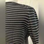 Saks 5th Avenue Belford for Saks Fifth Avenue 100% Silk Square Neck Long Sleeve Striped Blouse M Photo 8