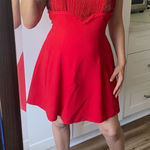 Vintage Tiffany Designs Red Fit and Flare Beaded Sweetheart neckline Mini Dress Size 4 Photo 0
