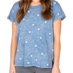 Blank Paige Short Sleeve Denim Blue Star T-shirt  Photo 0