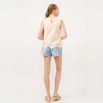 Aaron & amber flower embroidery top in white NWOT Photo 4