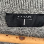 Tahari  Gray Crew Neck Sweater ruffle shoulder sleeves Photo 5