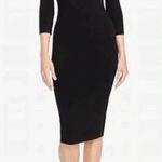 Rachel Roy open back midi knit ribbed long sleeve dress black size small NWOT Photo 1