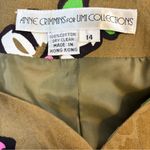 Anne Crimmins for IMI Floral Print Women's Blazer and Skirt size 14 Brown Photo 1