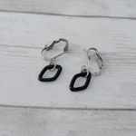 Vintage Clip On Earrings Diamond Shape Photo 3